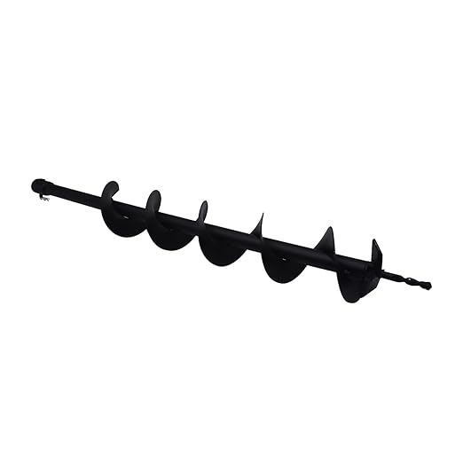 4Inch Auger Drill Bit, Planting Garden Auger Planter Garden Drill Bit Post Hole Rapid Planter Compatible Auger Machine Head with 3/4In Shaft