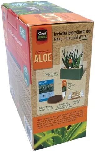 Grow Your Own Aloe Plant - Nurture Your Own Altruistic Aloe Plant Terrarium Starter Kit with Complete Supplies for Easy-to-Grow Indoor Succulents - Just Add Water