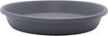 The HC Companies Flower Pot Saucers - Plastic Plant Saucer for Outdoors & Indoors - Traditional Design Plant Pot Trays for Water Drainage - Durable & Stylish Round Plant Tray (8-inch Warm Gray)