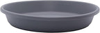 The HC Companies Flower Pot Saucers - Plastic Plant Saucer for Outdoors & Indoors - Traditional Design Plant Pot Trays for Water Drainage - Durable & Stylish Round Plant Tray (8-inch Warm Gray)
