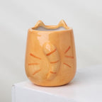 Kitten Animal Ceramic Planter for Indoor and Outdoors, 3 x 3 x 4 in., Cute Hand Painted Designed in Argentina, Convenient Drain Hole