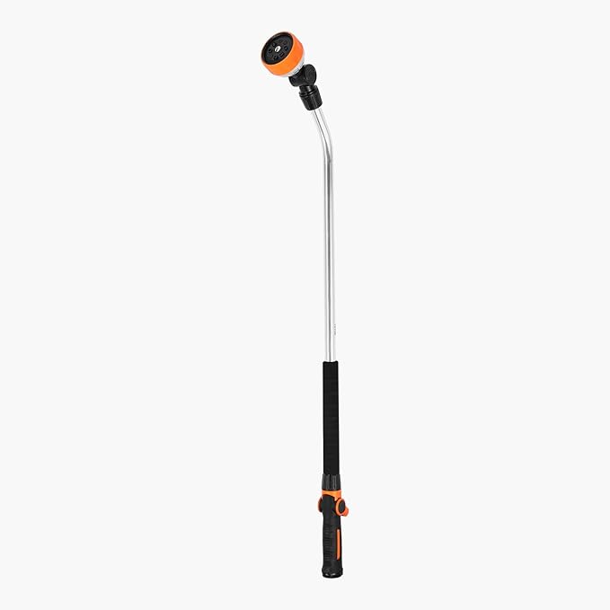 VEVOR Watering Wand, 36-Inch Extra Long Heavy Duty Garden Hose Wand with 8 Spray Patterns & 180° Swivel Head, Long Hose Nozzle Sprayer with on/off Thumb Control, Ideal for Hanging Baskets