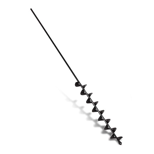 32" x 2" Extended Length Garden Auger Drill Bit for Planting Bulb & Bedding Plant Auger 100% Solid Barrel-No Need to Squat Post Hole Digger for 3/8" Hex Drive Drill- Earth Auger Bulb Planter Tool