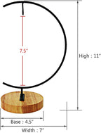 YY YEARCHY Awesomes Terrarium Ornament Display Stand Metal Stand Air Plant Stand Flower Pot Stand Holder Iron Pothook Stand for Hanging Glass Terrarium Globe Ball (2, Black)