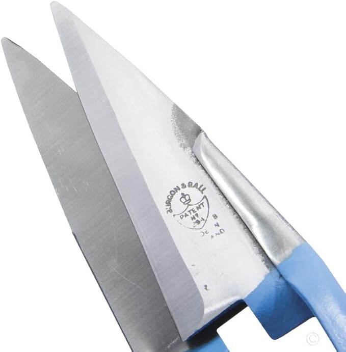 Premier 1 Bent Hand Shear for Wool Sheep & Livestock - 5.5" Blade - Blue