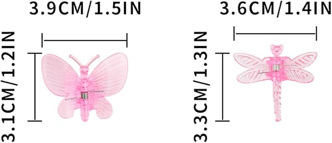 KVZVK 20pcs Butterfly Plant Orchid Clips,Garden Transparent Plant Support Clip for Orchid Support Fixed Vine(Pink)