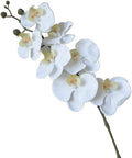Artificial Phalaenopsis Orchid Realistic Faux Flower for Home Decoration, Hallway, Dining Table, and Living Room(7-headWhite)