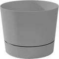 Root & Vessel Majestic Mid-Century Modern Low Profile Cylinder Pot, Matte Gray, 4.5"