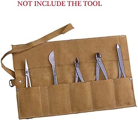 Bonsai Storage Package Roll Bag Garden Repair Tool Pliers Scissors Genuine Leather Tool Set Case Storage Bags