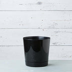 Novelty Majestic Full Depth Round Cylinder Pot, Glossy Black, 12-Inch (10128)