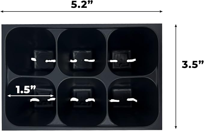 The Hydroponic City Seed Starter Tray, 720 Cells (120 Trays - 6 Cells Per Tray) + Plant Stakes