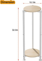 Plant Stand Indoor Corner Tall 2 Tier Metal Modern Flower Storage Plant Shelf Holder for Living Room Balcony Garden,White (2 Tier-White Round)