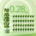 Vertical Hydroponic Grow Tower Aeroponic Tower for Fruits and Vegetables 9 Layer 36 Pots Planter with Water Tank and Pump