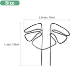 M METERXITY 1-Pack Monstera Plant Support, 11x5.9 Inch Reusable Sturdy Alloy Plant Support Stakes Unique Design for Potted Plants Flowers/Vegetables/Indoor Outdoor Climbing Plants [Black]