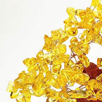 Colorsheng 7 Inch Quartz Crystal Money Tree Bonsai Feng Shui Gem Decoration for Wealth and Luck (Yellow)