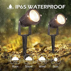 REEGOLD Low Voltage Landscape Lights Outdoor: 7W 700LM LED Landscape Lighting with Connectors for Tree Garden Yard Pathway | 12V 24V Warm White 2700K Spotlights | IP65 Waterproof | 24 Pack