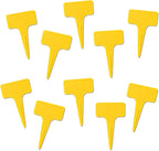 200 Pcs Thick T-Type Plant Labels, 4 Inch Waterproof PP Hard Plastic Garden Markers, Reusable Nursery Tag Stakes for Indoor Outdoor Potted Plants, Seedlings, Flowers, Vegetables & Herbs(Yellow)