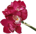 HUFFA Moisturizing Hand-Feeling Orchid Bundle Home Living Room Decoration Ornaments Fake Flower Bonsai Hand-Feeling Phalaenopsis(Purple)
