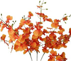 Artificial Flower Feel Moisturizing Dancing Orchid Living Room Ornaments Dining Table Decoration Floral Photography Ornaments(White)