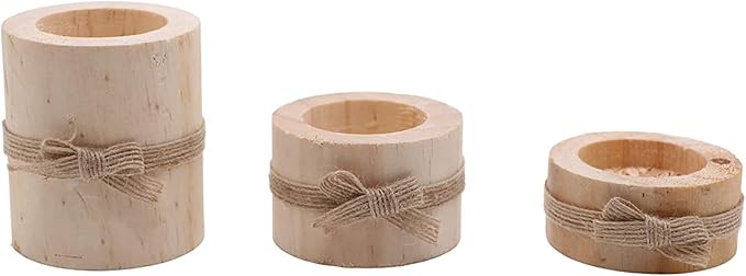 Wooden Air Plant Holder Pack of 3 Wooden Air Plants Holders Air Plants Terrarium Tillandsia Streptophylla Xerographica Holders Succulent Pot Tea light Holder