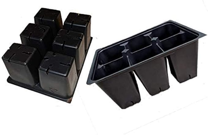 Seed Starter Trays 300 DEEP Extra Large Cells Total (50 Trays of 6 Cells Each)