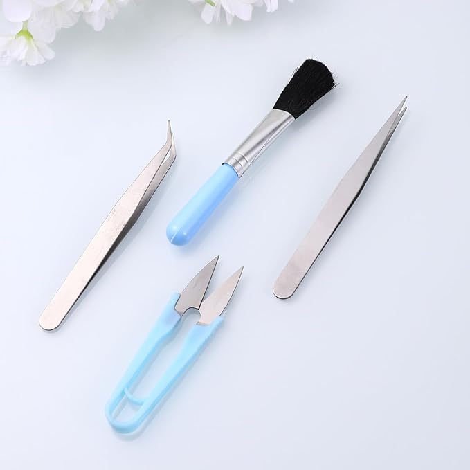 12Pcs Succulent Plant Growing Tools Set with Mini Plastic Hand Tools for Indoor Gardening and Potted Plants, Blue Gardening Accessories Kit for Home and Store Use