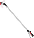 RESTMO 36”-60” Metal Watering Wand, Long Telescopic Tube | 180° Adjustable Ratcheting Head | 7 Spray Patterns | Flow Control, Perfect Garden Hose Sprayer to Water Hanging Baskets, Shrubs, Red