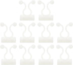 uxcell 100Pcs Plant Climbing Wall Fixture Clips, Plant Fixer Self-Adhesive Hooks Wire Fixing Supporting for Indoor Outdoor Decoration and Cable Wire Fixing (White, 8mm/0.31")