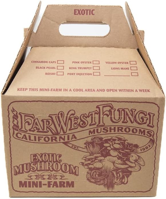 Lion's Mane Mushroom Mini-Farm Grow Kit, 5lbs, Non-GMO, Easy to Use, Grow Your Mushrooms at Home, Produced by Real Farmers in California