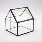 Ferrisland Glass Plant Terrarium Container Wardian Case Indoor Small Succulent Terrarium Planter w/Door for Tabletop Decor DIY - 4.9"x4.3"x4.3"