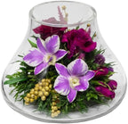Luxury Orchid Arrangement | Preserved Orchids in Glass Vase | Long-Lasting Flowers for Anniversary, Wedding, or Corporate Gifts