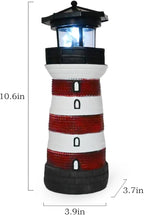 Solar Lighthouse with Rotating Beacon – Led Light House for Yard Garden Nautical Decor Lamp Outdoor Decoration Lawn Ornament Outside Statue for Mom