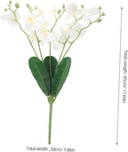 Cabilock Real Touch Artificial Orchids Long Stem Phalaenopsis for Home Decor Butterfly Branches Faux Stems Elegant Orchids Living Fake Flowers Decorative Flower Branches