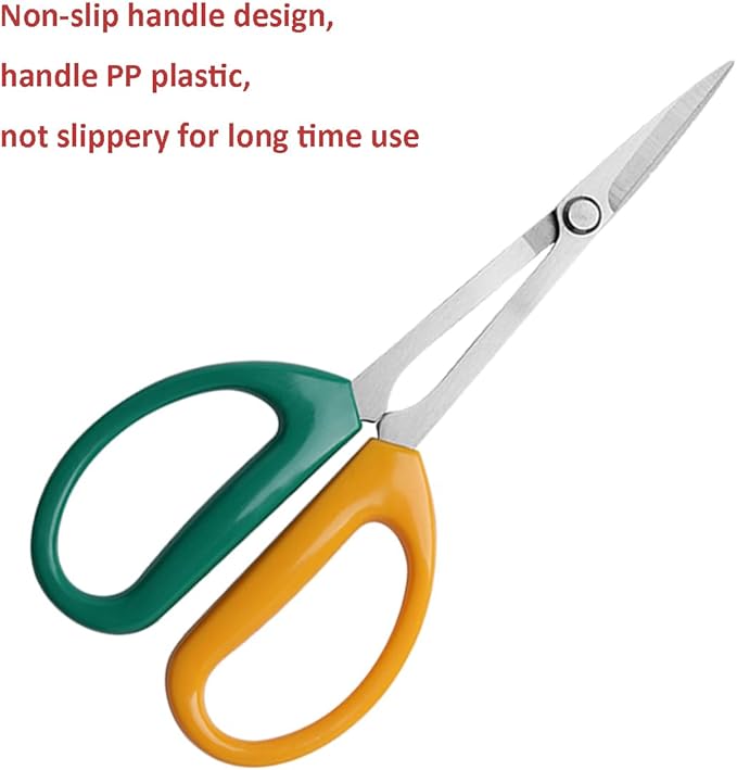 Garden Scissors, Stainless Steel Garden Bonsai Pruning Shears, Anti-Slip Softgrip SnipGardening Tools Garden Shears for Plants Herb (Modern)