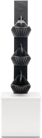 Tevatower Mini Smart Self-Watering Indoor Garden System - 3-Tier 4-Inch Planter Pot for Herbs, Flowers and Indoor Plants, Compact Smart Planter for Home Kitchen Office - Fresh White