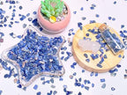YATOJUZI Blue Sodalite 1LB Aquarium Gravel Rocks Bulk Wholesale Tumbled Crystals Stones Chips Crushed Reiki Energy Balancing Gemstones for Planters Vase Filler Fountain Fish Tank Potted Decor