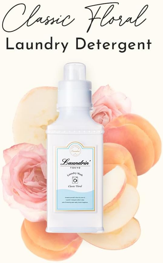 Laundrin Laundry Detergent Classic Floral, 2pk - Gentle Laundry Soap Detergent - Liquid Laundry Detergent - Eco-Friendly & Plant-Based Detergent - Laundry Liquid Soap - Baby Detergent, Baby & Pet Safe