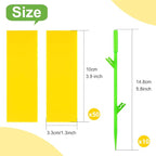 Fruit Fly Traps, 60 Pack Yellow Stick Traps, Fungus Gnat Traps, Plant Fly Stickers for Indoor and Outdoor Use Protect The Plant