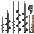 Auger Drill Bit for Planting Set of 5, 1.6x9 & 1.6x16.5 & 2.6 * 16.5" & 3 * 12" & 3 * 16.5" - Compatible with 3/8" Hex Drive Drill for Planting Bulbs, Bedding Plants, Post Holes, Mixing Soil