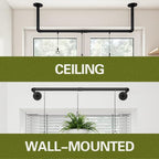 2Pc Hanging Planters for Indoor Plants Plant Hanger Indoor Hanging Plant Holder Black Metal Rod(Pot/Chain/Plant not Included
