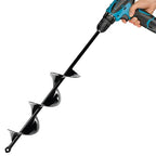 Auger Drill Bit for Planting 2.6 x 16.5 Inch, Garden Spiral Drill Bit for 3/8" Hex Drive, Earth Post Hole Digger Bulb Planter Plant Flower Planting Auger for Drill Rapid Bedding Digging