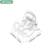 M METERXITY 100-Pack Orchid Clips, Plastic Garden Plant Clips, 6 Claws Orchid Clips, Garden Plant Support Clip for Supporting Stems/Vines/Stalk Grow Upright [Transparent]