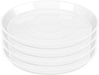 OUPSAUI 4 Pack Clear Plant Saucer 4 6 8 10 12 14 16 18 20 22 Inch Plant Trays for Pots, Plastic Extra Large Planter Saucers for Outdoors Indoors, Drip Catcher Water Tray for Plants (4 Inch)