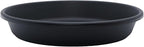 The HC Companies Flower Pot Saucers - Plastic Plant Saucer for Outdoors & Indoors - Traditional Design Plant Pot Trays for Water Drainage - Durable & Stylish Round Plant Tray (17.5-inch Black)