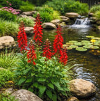 Red Cardinal Flower - Live Plant - Lobelia cardinalis - Vibrant Red Blooms, Attracts Hummingbirds Perennial, 3 Inch Pot, Traditional Medicinal & Garden Herb, Easy to Grow, Hardy Perennial