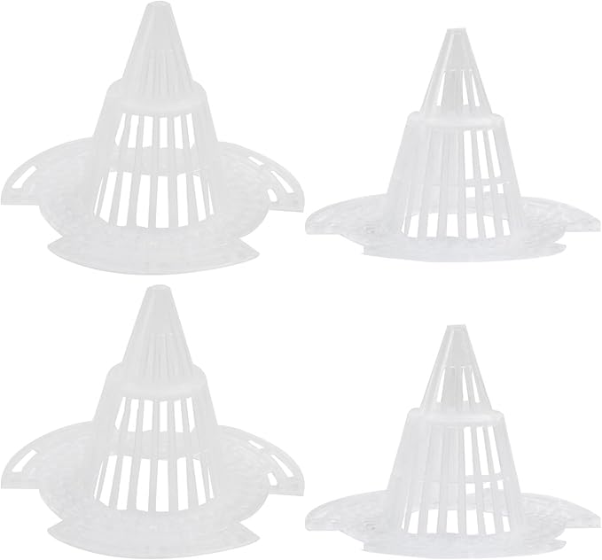 10 Pcs Cone Flower Pot Mesh Pad, Pot Bottom Grid Mat Drainage Screens Drainage Netting(74mm*10)