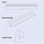 Rectangular Water Feature Fountain Kit - Pool Fountains & Pond Waterfall with Spillway Box, Pipe Connector for Backyard & Patio, Silver (L60cm x W9cm x H6cm)
