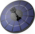AISITIN 3.5W Solar Fountain Pump Built-in 1500mAh Battery, Bird Bath Fountain with 6 Nozzles, Solar Floating Water Pump for Bird Bath, Fish Tank, Pond, Pool, Garden and Outdoor