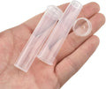 HAHIYO 60PCs 2.8X0.7Inch Transparent Plastic Floral Tubes Floral Water Tubes Flower Vials with Silicone Caps for Plants Fresh Flowers Arrangement Decoration Milkweed Cutting Florist Supplies