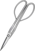 M METERXITY Bonsai Tool - 8.3 Inch Stainless Steel Bonsai Scissor, Bonsai Tree Plants Modeling Tools, Applying to Grow Room/Trimming Plants/Pruning Shears (210mm, Silver)